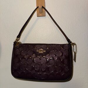 Monogram Coach Bag in Oxblood